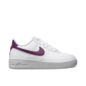 Nike Air Force 1  Crater Next Nature GS Sneaker Shoe White Sangria Burgundy 7.5